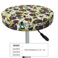 thumbnail image 2 of Uemuo Happy Skeleton Pattern Round Bar Stool Seat Covers Washable Stool Cushion Slipcover Elastic Bar Chair Covers-14 inch, 2 of 7