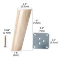 thumbnail image 2 of Reemplazo de patas de Muebles Unique Bargains de madera Maciza 4 pcs Altura 12 cm, 2 of 7