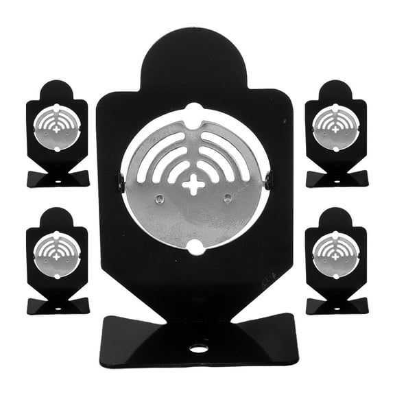 Milisten 5-Pack Metal Set for Outdoor Shooting Practice with Rotating Design, Portable and Compact for Training