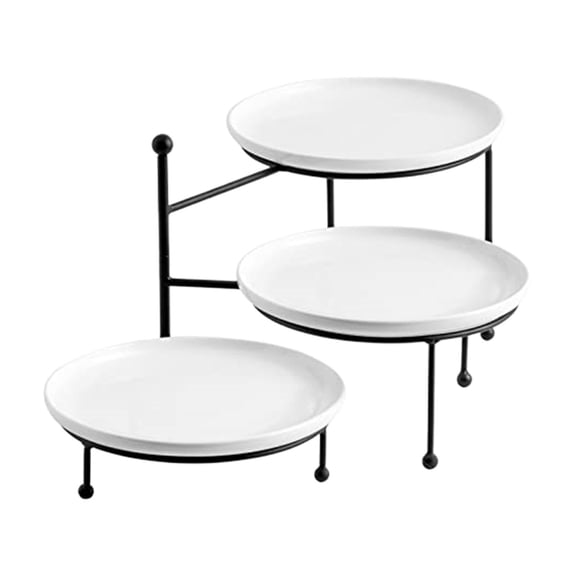 Versatile 3 Layer 8inch Metal Dessert Stand Perfect For Home And Cafe Use