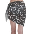 thumbnail image 2 of Kll Numbers Print Women'S Sarong Coverups Short Bathing Suit Wrap Skirt Beach Wrap Swimsuit Cover Ups, 2 of 7