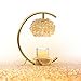 thumbnail image 3 of Yeuslor Gold Candle Warmer Lamp for Jar Candles with Adjustable Brightnessï¼†Timerï¼ŒHandcrafted Crystalï¼†Wooden Base,Candle Lamp Luxurious Design+2Bulbs,Home Decoration Electric Candle lamp(C-Shaped, 3 of 4