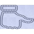 thumbnail image 1 of Ahgly Company Machine Washable Indoor Rectangle Transitional Lavender Blue Area Rugs, 7' x 9', 1 of 7