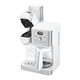 thumbnail image 2 of Cafetera Cuisinart, jarra de vidrio para 12 tazas, cafetera automática caliente y helada, cafetera de un solo servidor, acero inoxidable, SS-16W, blanca, 2 of 5