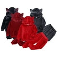thumbnail image 4 of Godderr 9M-8Y Newborn Autumn Winter Sweatpants for 2PCS Toddler Kids Warm Sweatshirt Tops+ Jogger Pants Outfits Hoodie Velvet Long Sleeves Casual Tops Coat for Girls Boys, 4 of 5