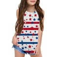 thumbnail image 2 of Grblisyd July 4th Girls Tank Tops Size 10-12 Patriotic Sleeveless Crew Neck Shirt American Flag Tee Shirt, 2 of 5
