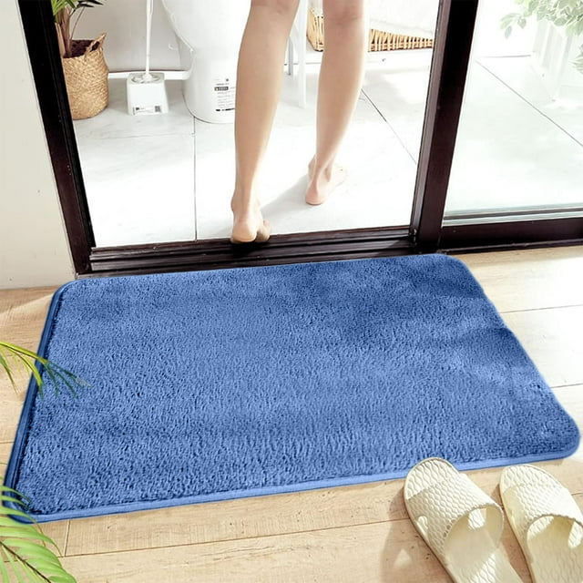 Tapete absorbente antideslizante con reverso de secado rápido para baño y ducha. Lavable a máquina. Suave, ideal para zonas húmedas de mucho tránsito. Aestivo | Azul | AESTIVO
