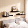 thumbnail image 5 of Topsome 3 Pack Floating Shelves for Wall, 15.7" Wall Wood Shelves, Hanging Shelf with Invisible Brackets for Bathroom Bedroom Living Room Kitchen Decor, Wall Shelves for Book Storage, 5 of 7