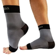 RiptGear Plantar Fasciitis Socks for Women and Men - Ankle Brace with Arch Support - Ankle Compression Sleeve to Reduce Swelling for Foot Pain Relief - (Large) (Black)