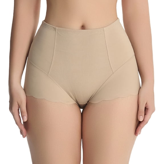 SWSMCLT Women's Elastic Waist Shapewear Shorts Butt Lifting Body Shaper Breathable Fashion Thin Slim Spandex Shaper Nude X-Large