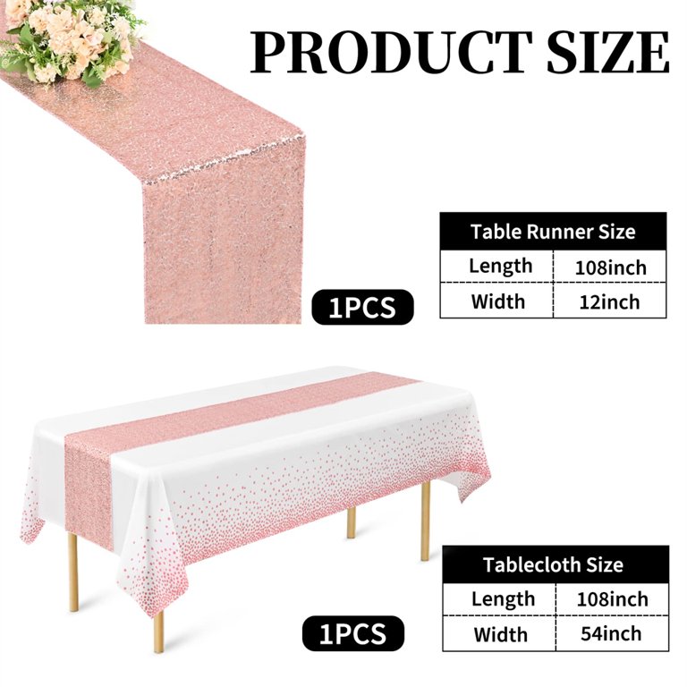 BLACK 12x108 Glitter Paper Disposable Table Runner Roll Wedding Supplies  SALE