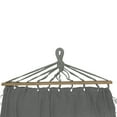 thumbnail image 5 of Northlight Hammock with Netted Fringe and Wooden Bars - 100" x 41" - Gray, 5 of 9