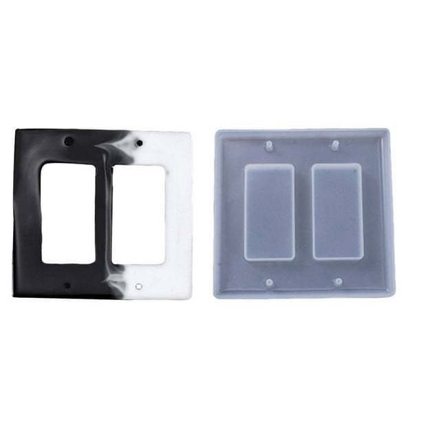 Sjenert 3pcs Light Switch Cover Plate Silicone Molds Socket Panel Decorative Wall Mold For Diy Crafts Making Home Decoration Style 4 Com Sjenert 3pcs Light Switch Cover Plate, 4 Panel Light Switch Cover