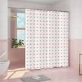 thumbnail image 2 of jafea Valentine''s Day Shower Curtain, Weighted Bottom Romantic Love Theme Pink Little Heart Farmhouse Girly Fabric Bathroom Curtain Home Decor Waterproof Washable with 12 Hooks,72"x72", 2 of 6