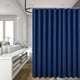 thumbnail image 4 of Cortina de ducha impermeable, esencial para el baño, resistente a las manchas, con ganchos en color azul, 4 of 8