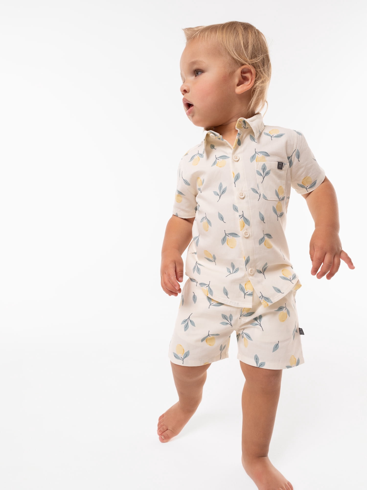 Modern Moments by Gerber Toddler Boy Woven Shirt and Short Set, Sizes 12M-5T