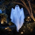 thumbnail image 7 of Halloween Hanging Ghost Lights, LED Ghost Ornament Outdoor Decoration Spooky Yard Display, Weather Resistant Holiday Party Decor for Front Yard Garden, 7 of 7