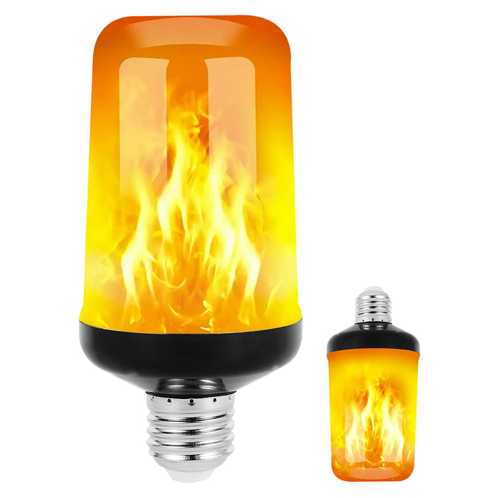 LED Flame Effect Fire Light Bulb Simulated Nature Flicker Lamp Decor 