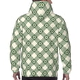thumbnail image 7 of Rateoe Daisy Plaid Green Pattern Mens Hoodie, Pullover Hooded Sweatshirt, Kangaroo Pocket Hoodie Ideal for Daily Wear, Travel and Home-X-Large, 7 of 7