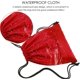thumbnail image 5 of Mochila con cordón, impermeable, con bolsillo con cremallera, para gimnasio, natación, para hombres y mujeres., 5 of 7