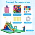 thumbnail image 2 of Gymax Inflatable Water Park w/Climbing Wall Basketball Rim Splash Pool Blower Excluded, 2 of 10