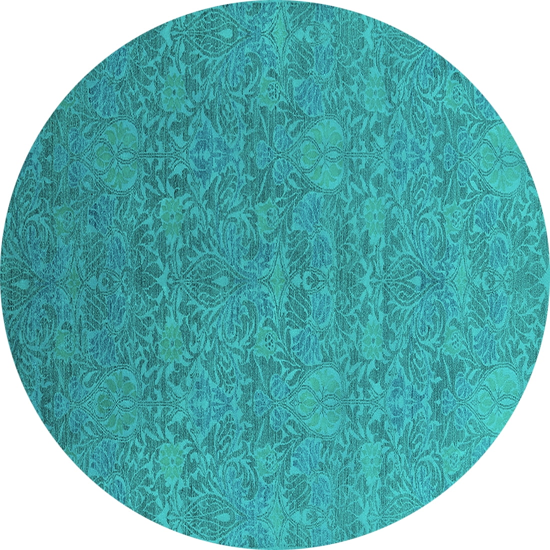 Ahgly Company Indoor Round Oriental Turquoise Blue Industrial Area Rugs ...