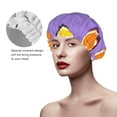 thumbnail image 4 of Balery Yellow Lemon And Orange Shower Caps, Double Layer Waterproof Shower Cap, Double Layers Reusable Shower Cap With Soft Comfortable For Long Thick Hair Soft Bath Shower Hair Caps, 4 of 9