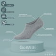 thumbnail image 4 of GoWith Bamboo No Show Socks for Men | Thin Invisible Dress Socks | 6 Pairs | Model: 3103, 4 of 7