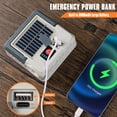thumbnail image 6 of Eyotto Solar Camping Lantern, Rechargeable 2000mAh Solar Camping Light with Flashlight, Camping Tent Flashlight Lamp with Hook for Outdoor Activities Hiking Climbing Fishing, 6 of 12