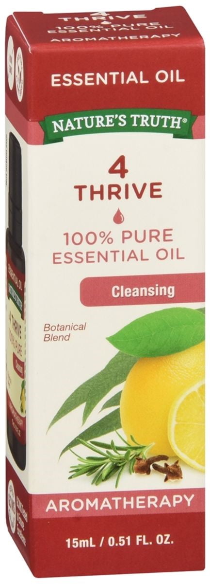 Nature's Truth 100% Pure Cleansing Essential Oil, 4 Thrive 0.51 oz 3-Pack