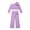 0-Purple226, variant on Kiijoy Girls' Outfits Off Shoulder Cropped Sweatshirt Wide Leg Sweatpants Set, Sizes 5-14