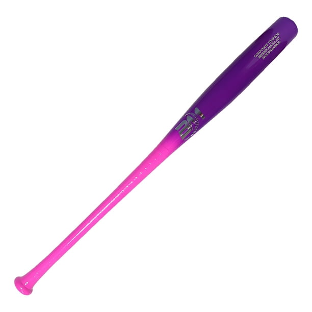 Beisbolmania Bat Beisbol Torpedo Compuesto Birch Bamboo Reforzado 33.5 Rosa con Morado