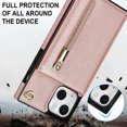 thumbnail image 2 of Allytech for iPhone 14 Plus 2022 Case with Crossbody Strap, PU Leather Stand Wallet Purse Case with Credit Card Slots Zipper Pocket Detachable Shoulder Strap Case for iPhone 14 Plus 6.7", Rosegold, 2 of 12