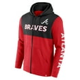 thumbnail image 2 of Men's Fanatics Red/Black Atlanta Braves Ace Hoodie Full-Zip Sweatshirt, 2 of 3