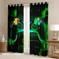 thumbnail image 6 of Castle Fairy Teens Green Gamepads Black Out Curtains,Futuristic Cubes Curtains Pack of 2 (42x63 Each),Galaxy Universe Bedroom Curtains,Lightweight Room Decor, 6 of 6