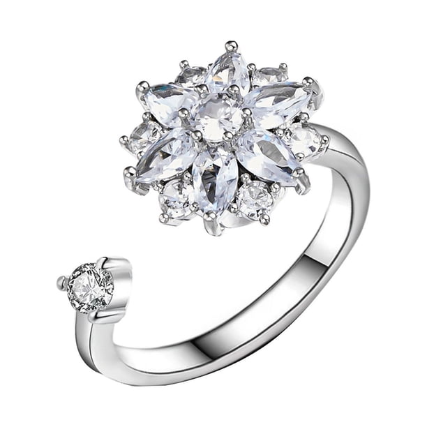 Anillo Giratorio Anillo Clásico Joyería de Moda Anillo Luminoso con Diseño de Sensación