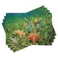 thumbnail image 1 of Ambesonne Starfish Place Mats Set of 4, Underwater Life, Standard Size, Multicolor, 1 of 6