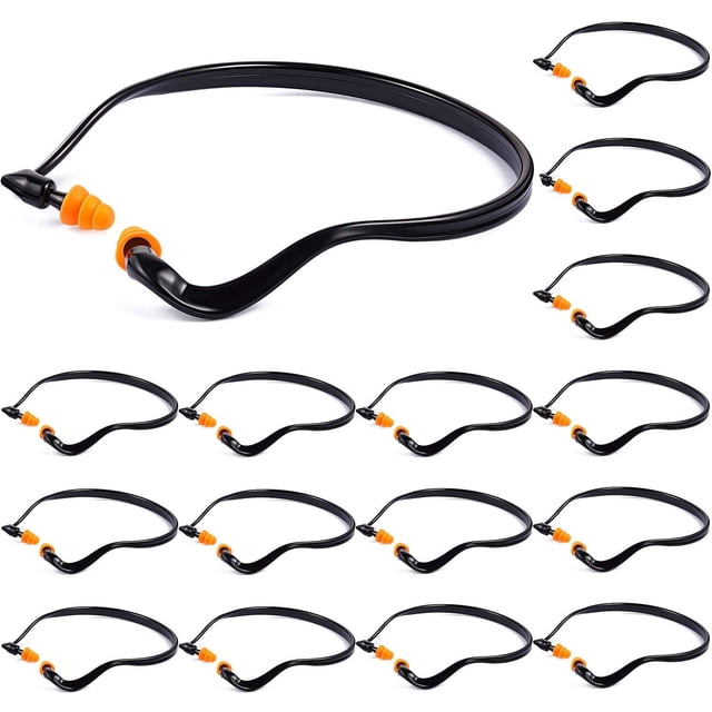 Band Earplugs Hearing Bands Banded Shooting Ear Plugs Lightweight Silicone Earplugs for Construction Work, Sleeping, Concerts, Shooting, Motor Sports Racing -yellow,orange colors random