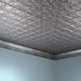 thumbnail image 5 of FASÄDE Traditional Style/Pattern 4 Decorative Vinyl 2ft x 4ft Glue Up Ceiling Panel in Crosshatch Silver (5 Pack), 5 of 5