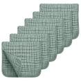 thumbnail image 1 of Pack de 6 paños para eructos, muselina Looxii, 100% algodón, color verde oscuro, 1 of 7