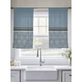 thumbnail image 5 of Boho Blue Flower Sheer Curtains 54 Inch Length 2 Panels Set Window Treatments, Abstract Bohemia Pesley Floral Rod Pocket Semi Curtains for Living Room/Bedroom/Kitchen Décor, 104"W x 54"L, 5 of 7