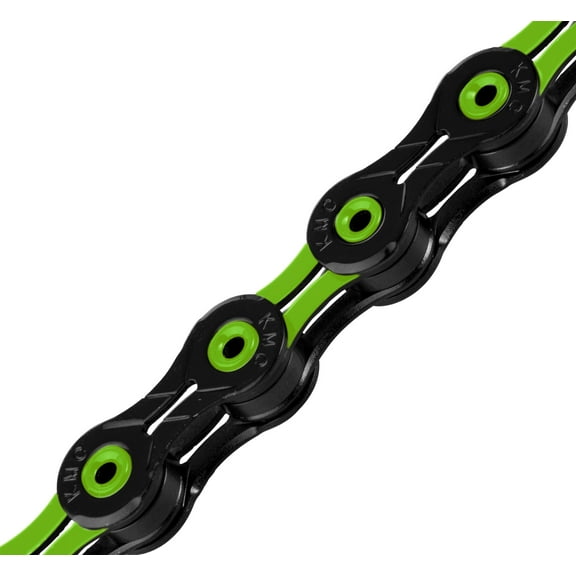 KMC Chain X10SL x 116L, BK/Green(DLC) Bike Chain