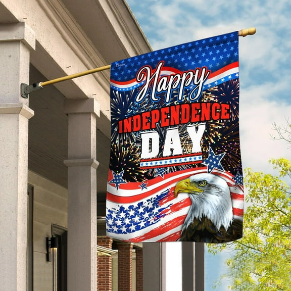 Flagwix American Flag Independence Day American Eagle Flag Polyester Double-sided Printed House Flag