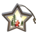 thumbnail image 2 of Adornos colgantes de luz navideña, decoraciones de madera ligeras de Navidad, suministros de decoración para recuerdos de fiesta, 4 Uds., 2 of 4