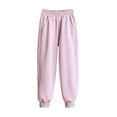 thumbnail image 2 of Antinious Toddler Girls Winter Warm Sweatpants,Casual Long Jogger Pants for Boys Girls,Kids Velvet Legged Pants Sanitary Cargo Pants Elastic Waist Casual Warm Pants,170,, 2 of 3