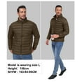thumbnail image 4 of Lavenicole Mens Puffer Jacket - Waterproof Zip Up Hooded Lightweight Jacket for Men Brown XL, 4 of 7