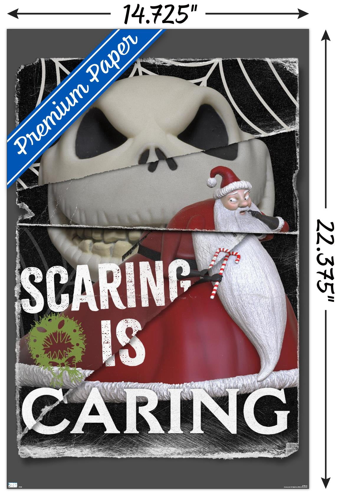 Disney Tim Burton's The Nightmare Before Christmas - Distorted Caring Wall Poster, 14.725" x 22.375"