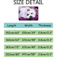 thumbnail image 3 of Crawling Indoor Carpet Play Mat White Dog Lilac Flowers for Living Room Bedroom Educational Nursery Floor Mat Area Rug 60x39inch, 3 of 6