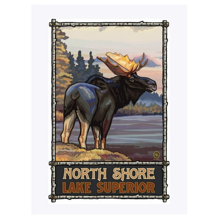 Lake Superior Depth Chart North Shore Minnesota Lake Superior Moose Giclee Art Print Poster by Paul A. Lanquist (9