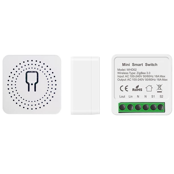 Interruptor De Luz Inteligente Interruptor Wifi Control De Voz Mini Módulo Interruptor Inalámbrico Moyic HA047537-00